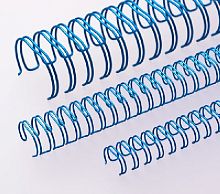 Металлические пружины для переплета 6,4 мм (1/4) 3:1 синий 100 шт, Bulros
