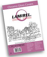 Обложка картонная Chromolux, А4, 230 гр/м. (100 шт.), синяя, глянцевая, Lamirel, LA-78690