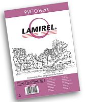 Обложка ПВХ Transparent, А4, 150 мкм (100 шт.), красная, Lamirel,  LA-78781