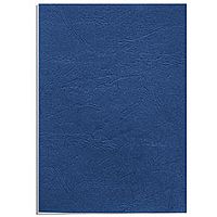 Обложка картонная Delta, А4, 250 гр/м. (25 шт.), синяя Royal, с тиснением под кожу, Fellowes, FS-53739