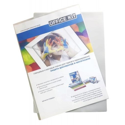 Пленка для ламинирования пакетная Office Kit Sticky Back, А3, 75 мкм, глянцевая, самоклеящаяся, 100 шт купить по низкой цене в магазине Poligrafmall.ru
