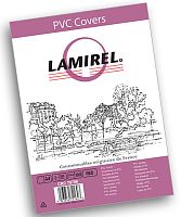 Обложка ПВХ Transparent, А4, 200 мкм (100 шт.), красная, Lamirel,  LA-78786