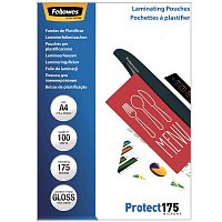 Пакетная пленка для ламинирования, А4, 175 мкм (100 шт.), глянцевая, Fellowes, fs-53087 